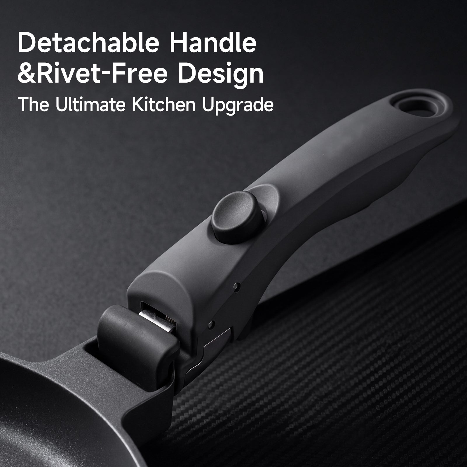 11 Inch Nonstick Crepe Pan with Detachable Handle, Titanium Pancake Pan, Flat Tawa Dosa Tortilla Pan, Induction Compatible, Oven Safe, Dishwasher Safe, PTFE & PFOA Free