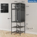 3D Printer Cabinet Workstation, Enclosed Filament Storage Cabinet with Pegboard, Double Tier Spool Rack for Studio Office