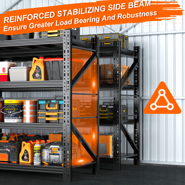 AEELLEEA Heavy Duty 4-Tier Metal Storage Shelving Unit, 31.5"W x13.8"D x73.2"H, 6000LBS Total Load Adjustable Garage Utility Rack