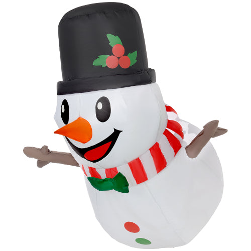 AEELLEEA 3.4' Inflatable Snowman Christmas Decoration with LED Lights, Outdoor Indoor Holiday Yard Decor