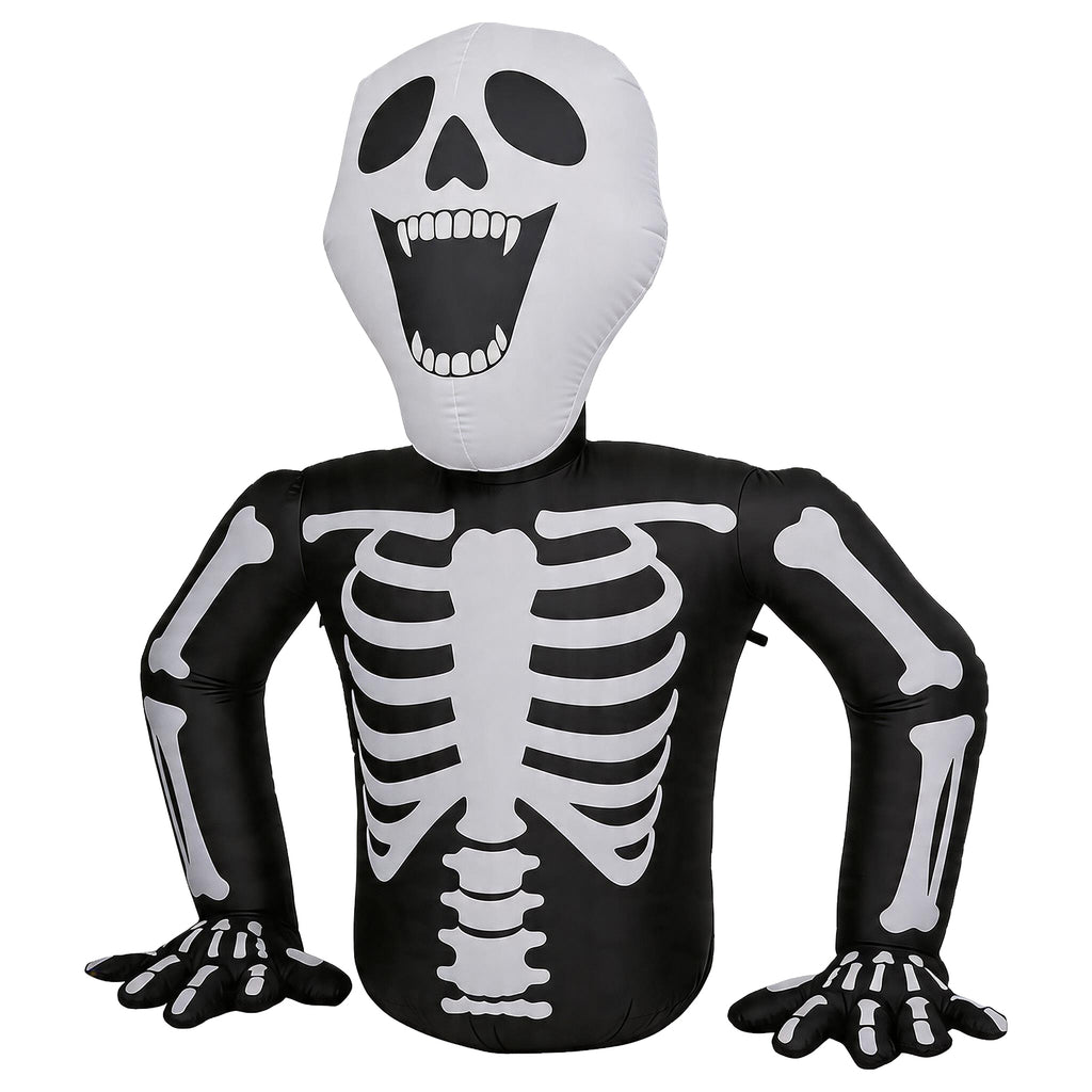 AEELLEEA-6 FT Half Body Skeleton Halloween Inflatable Decoration with 3 Built-in LED Lights