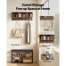 Entryway Coat Rack and Shoe Bench Set, Wall Mounted Coat Hook Shelf with Cushioned Shoe Storage Bench for Hallway