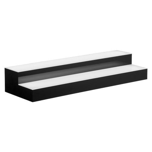 2 Tier 24 Inch LED Liquor Bottle Display, Lighted Acrylic Bar Shelf with RF Remote and APP Control, 9 Colors