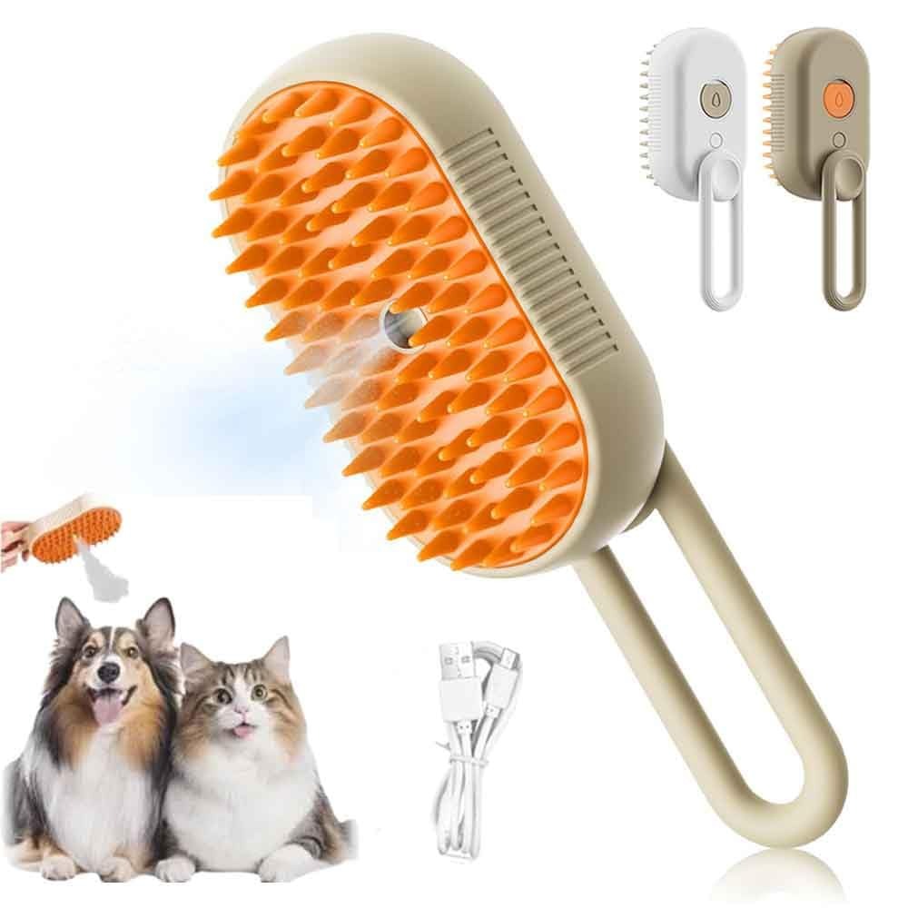 Pet Grooming Brush, Dual Sided Dog Cat Massage Comb, Gentle Floating Hair Remover Shedding Brush