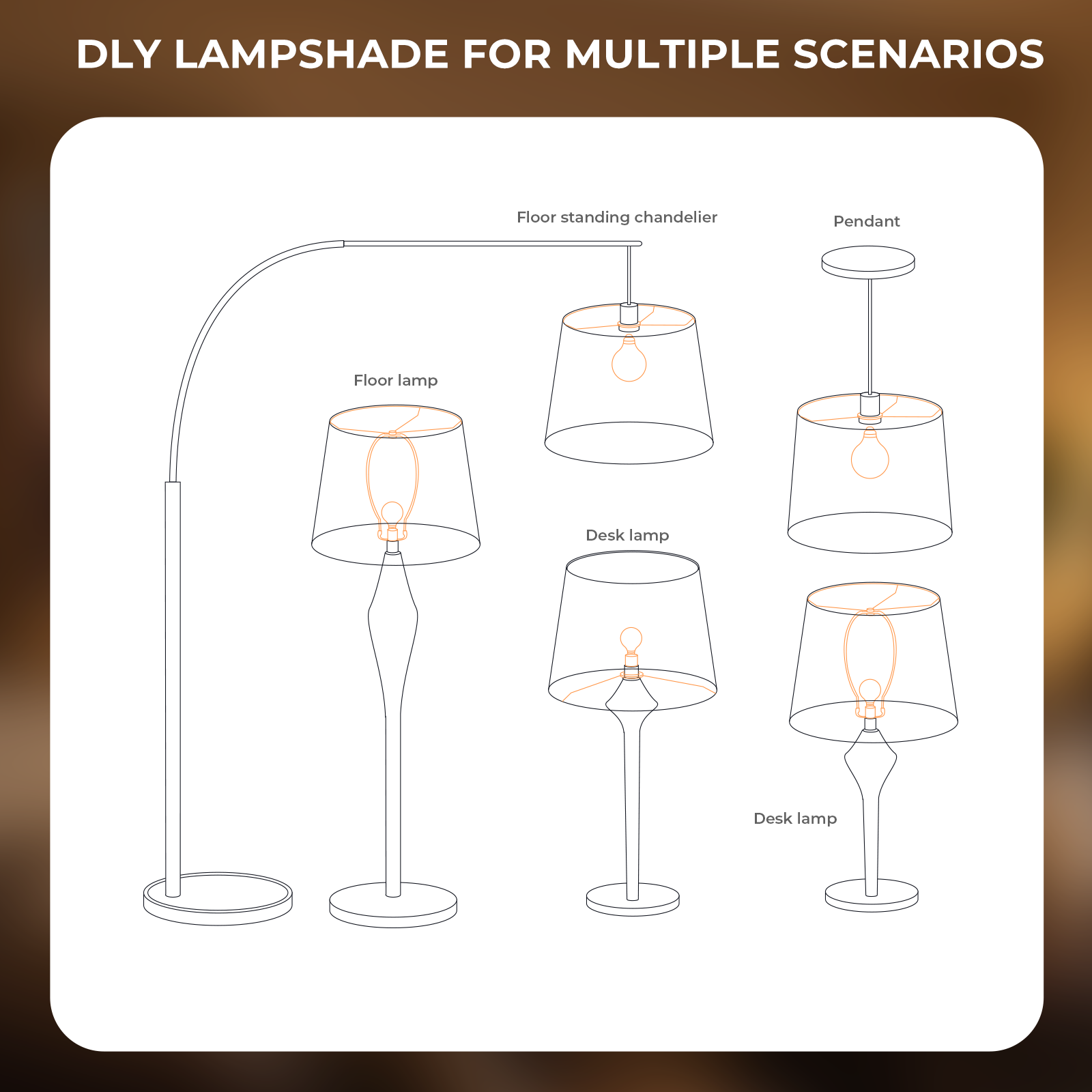 ALUCSET 2 Pack White Linen Drum Lampshade, 13x14x10 Inch Fabric Replacement Cover for Table Floor Pendant Lamp