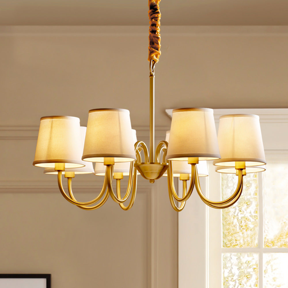White Clip-On Linen Lamp Shades 4"×7"×6", Fabric Replacement Shades for Wall Sconces & Chandeliers