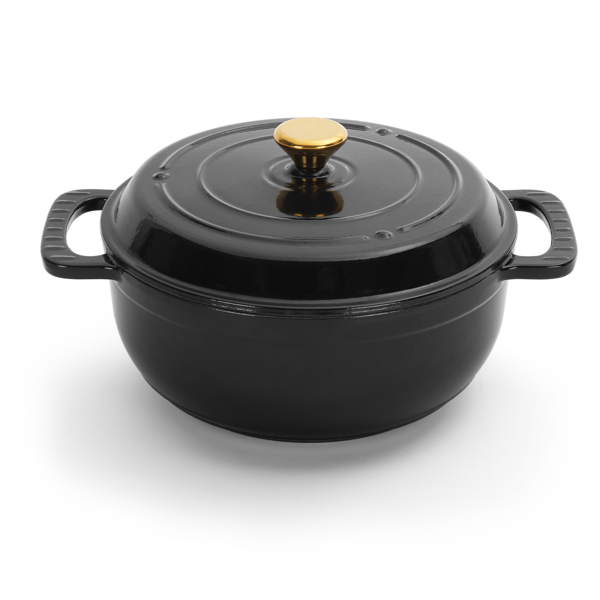 Aeelleea 5QT Enameled Cast Iron Dutch Oven with 2 Silicone Oven Mitts, Gradient Blue Cooking Pot for Family Dinners, Holiday Cooking & Housewarming Gift