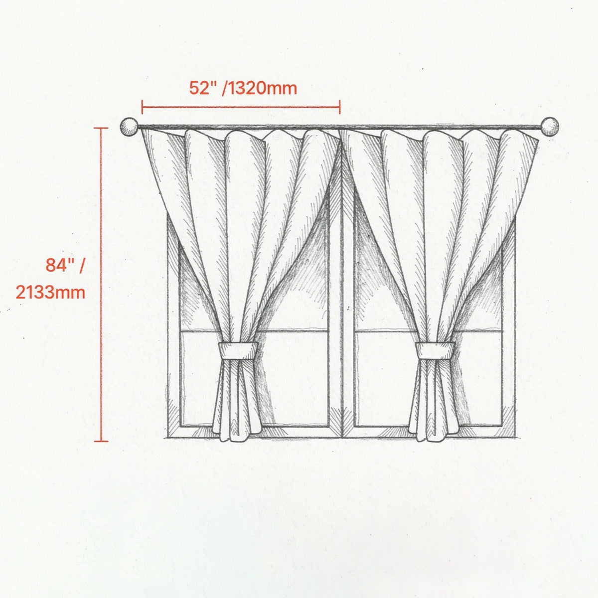 Light Filtering Linen Textured Curtains 2 Panels, Grommet Window Drapes for Living Room Bedroom, Privacy Semi Sheer Curtains