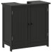 Black Under Sink Bathroom Cabinet, Pedestal Vanity Storage Cabinet with Double Doors, Bathroom Organizer for Wash Basin