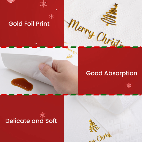 Christmas Napkins 80 Pack