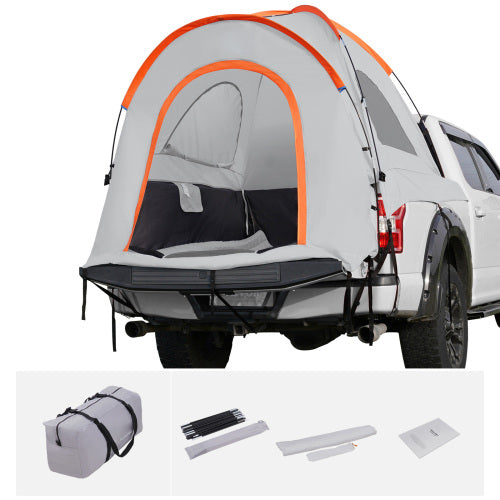 Truck Bed Tent with Rainfly for 5.5 6 ft Pickup, Camping Shell 79 x 65 x 67 in, 2 3 Person Waterproof Tailgate Tent