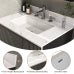 31 Inch Bathroom Vanity Top with Sink, White Marble Look Countertop with Undermount Rectangular Sink and 4 Inch Backsplash