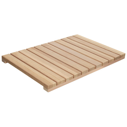 AEELLEEA Natural Red Cedar Shower Mat, 24 x 16 in Wooden Bath Mat with Non-Slip Feet, 300 lb Capacity