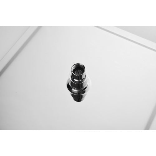 AEELLEEA 11.8 Inch Square Rain Shower Head with 11.2 Inch Ceiling Shower Arm, Chrome Overhead Rainfall Shower for Bathroom