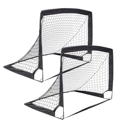 2 Pack Pop Up Soccer Goals, Portable Soccer Nets for Kids Youth Adults, Outdoor Soccer Goal Set for Backyard Games & Soccer Training