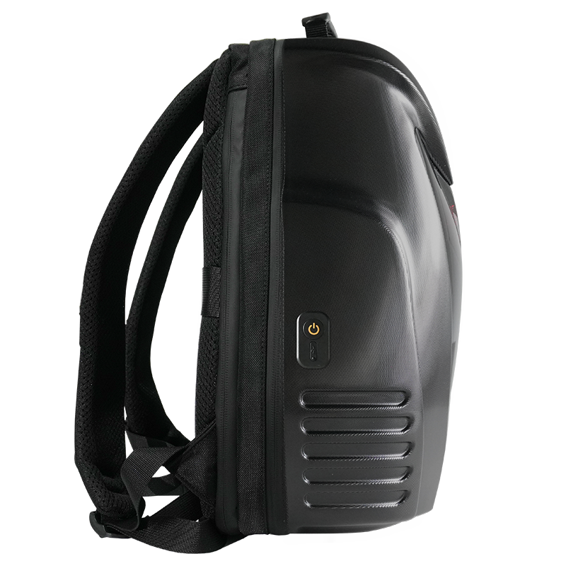 3D Hardshell Motorcycle Backpack with Customizable Display, Water Resistant Rider Backpack for 15.6 Inch Laptop