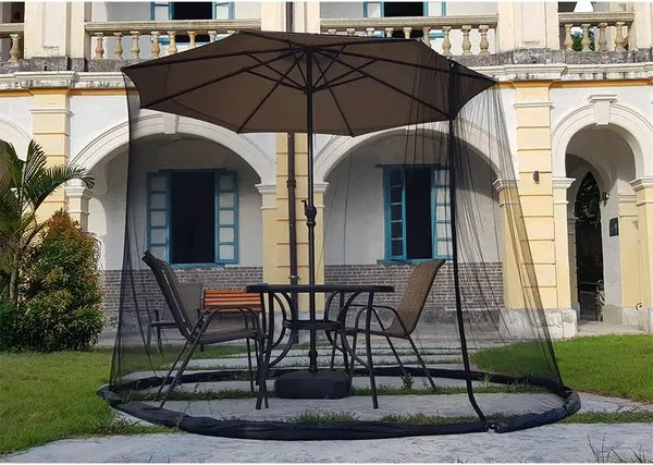 Aeelleea 9/10 FT Mosquito Net for Patio Umbrella, Outdoor Polyester Hanging Screen Tent, Mosquito Net Only