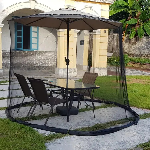 Aeelleea 9/10 FT Mosquito Net for Patio Umbrella, Outdoor Polyester Hanging Screen Tent, Mosquito Net Only
