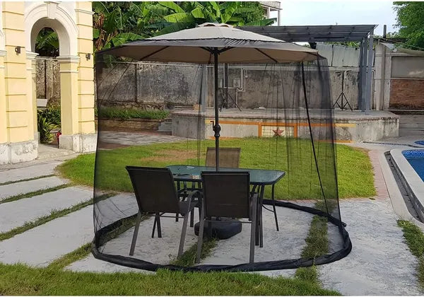 Aeelleea 9/10 FT Mosquito Net for Patio Umbrella, Outdoor Polyester Hanging Screen Tent, Mosquito Net Only