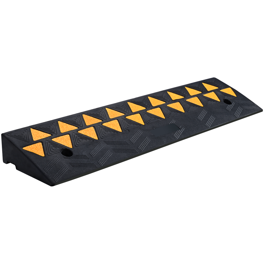 3.7" Rise Rubber Curb Ramp, 39.4" Long Threshold Ramp for Doorways, Heavy Duty Wheelchair Ramp for Home, Groceries & Vehicles, 15T Load Capacity