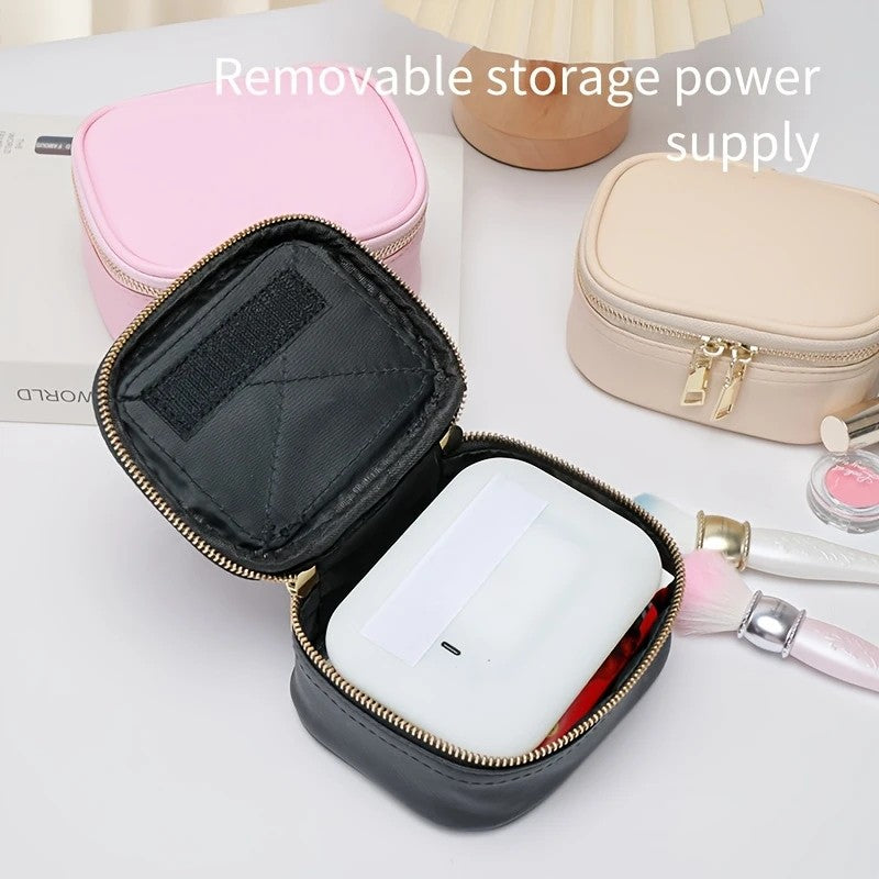 LED Lighted Makeup Bag 3 Colors  Removable Mirror Travel Train Case