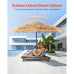 Thatched Patio Umbrella, Tiki Style Outdoor Straw Umbrella with Tilt Adjustment and Crank, Wood Pole for Pool Beach Garden