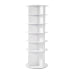 White Multi-Tier Storage Shelf 60cm, Compact Narrow Organizer Rack with Open Shelves for Kitchen Bathroom Pantry
