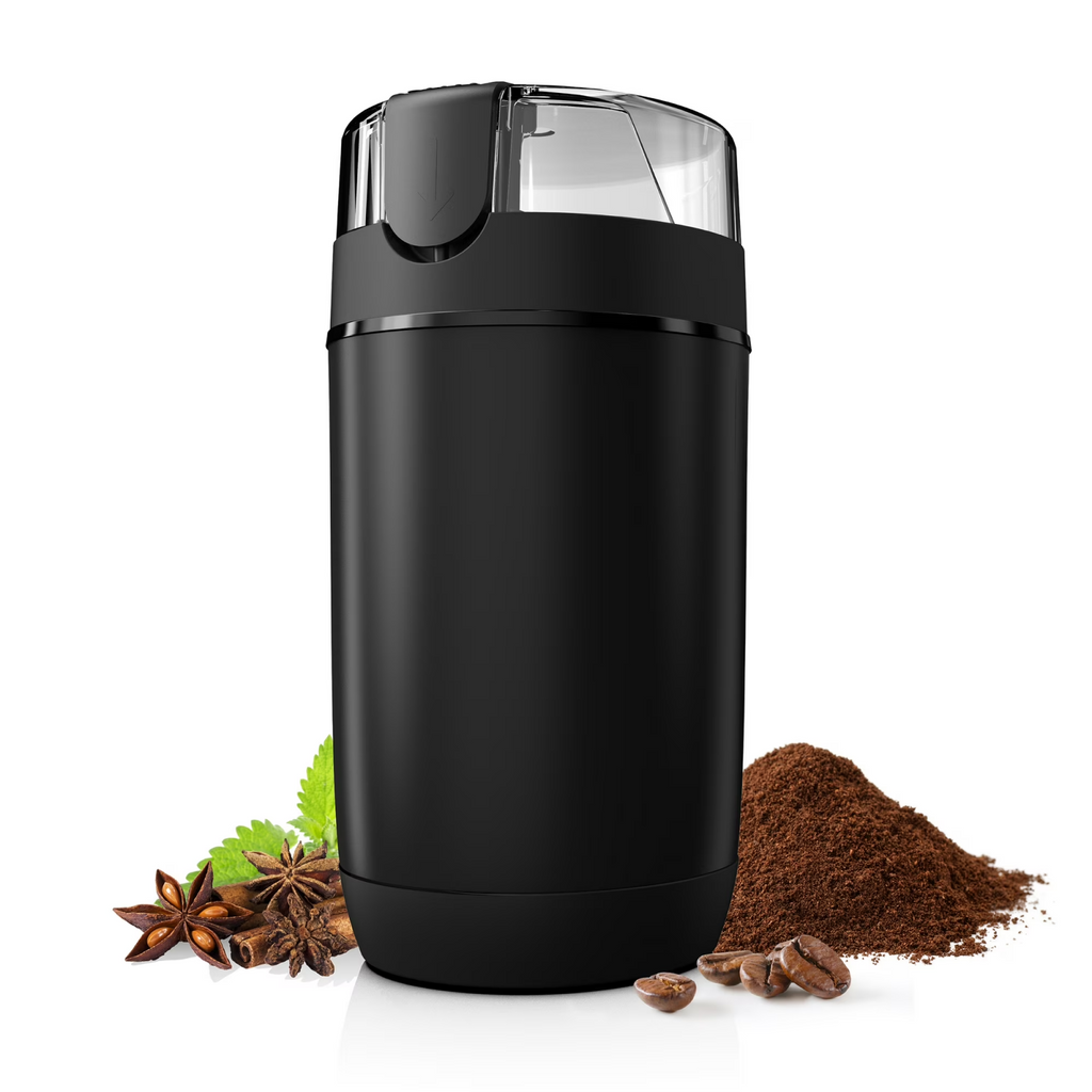AEELLEEA-Black Electric Coffee Grinder, 2 Pack, One-Touch Control, 2oz Capacity, Stainless Steel Blade Electric Bean Grinder for Coffee Beans, Herbs & Spices, AC Powered 80W for Consistent Fine or Coarse Grinding