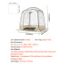 Pop Up Bubble Tent, Clear TPU Screen House with Removable Top Cover, Weatherproof Pop-Up Tent for Patio Backyard