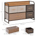 Dresser Storage Tower with 5 Fabric Drawers, Fabric Dresser for Bedroom, Steel Frame Wood Top Organizer Unit for Closet Living Room