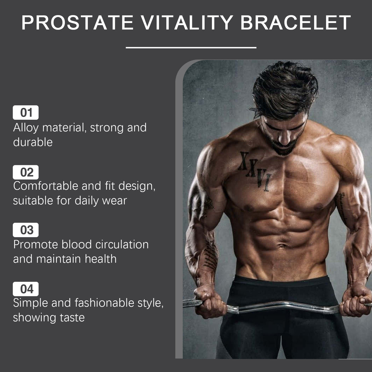 Men's Braided Adjustable Bracelet with Alloy Accent, Black and Silver Fashion Wristband