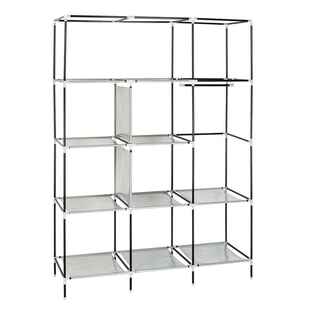 AEELLEEA- Freestanding Non-Woven Fabric Wardrobe, 69 Inch Portable Assembled Closet with Steel Frame