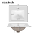 18 Inch Modern Bathroom Vanity with Ceramic Sink, Small Freestanding Bath Cabinet with Soft Close Drawer and Door Storage