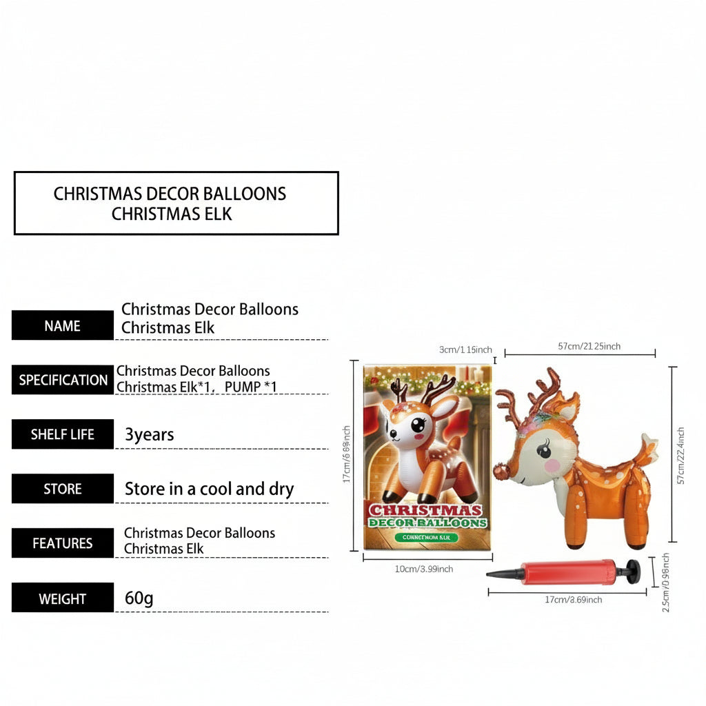 Dowmoo Christmas Balloons Balloon Standing Santa Claus Reindeer Christmas Tree Event Atmosphere Decoration