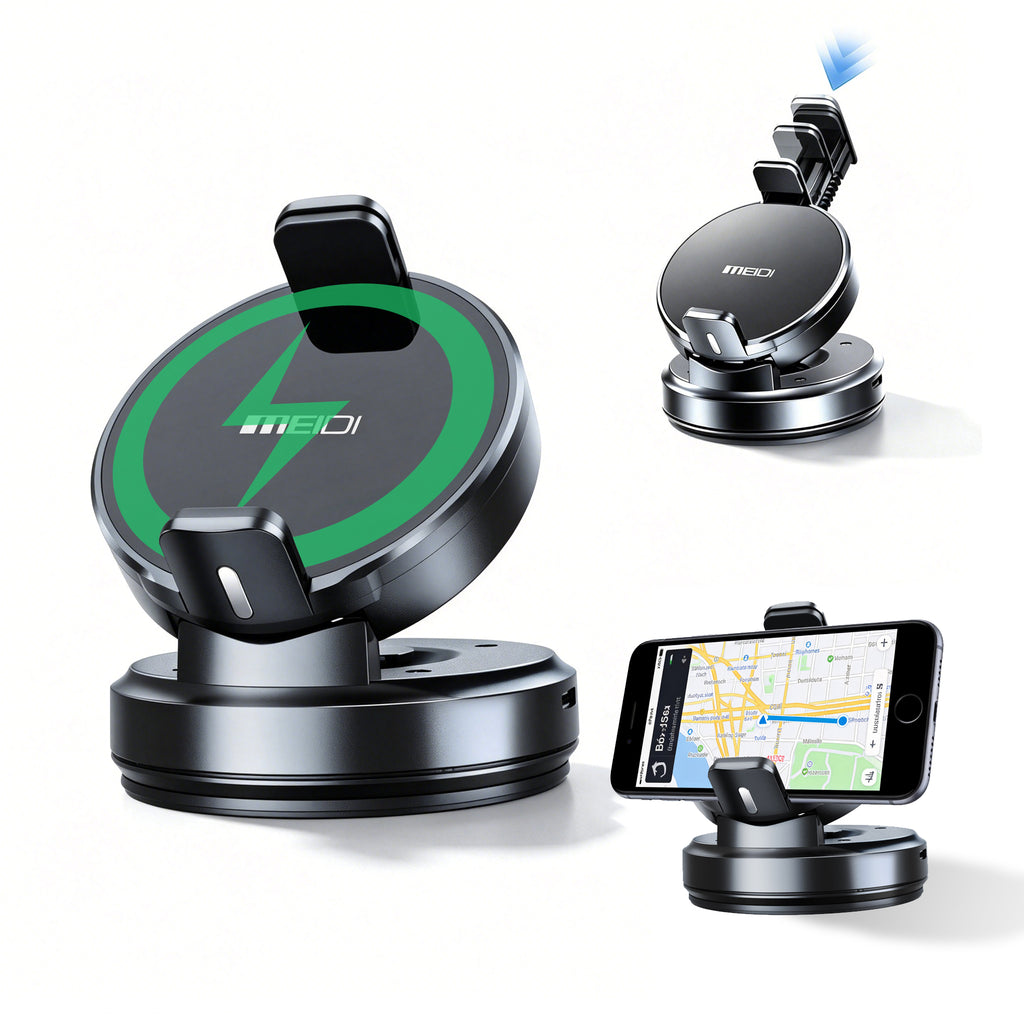 Dashboard Phone Holder for Car, Car Phone Holder 360 Degree Rotation with Strong Suction Base, One-Hand Operation Cell Phone Holder, Adjustable Car Phone Stand Compatible with iPhone, Samsung a