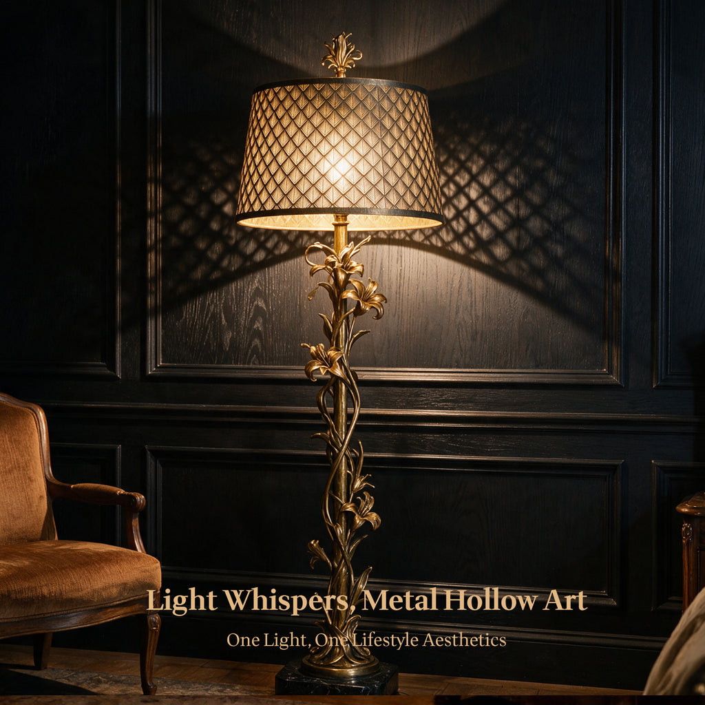 ALUCSET 12"×14"×10" Drum Lamp Shade, Bronze Gold Diamond Lattice Etched Metal Lampshade with Spider Fitter for Table & Floor Lamps