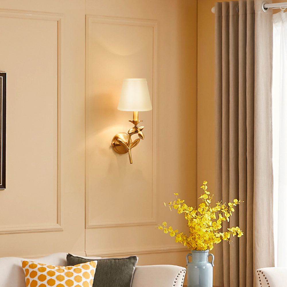 White Clip-On Linen Lamp Shades 5"×8"×7", Fabric Replacement Shades for Wall Sconces & Chandeliers
