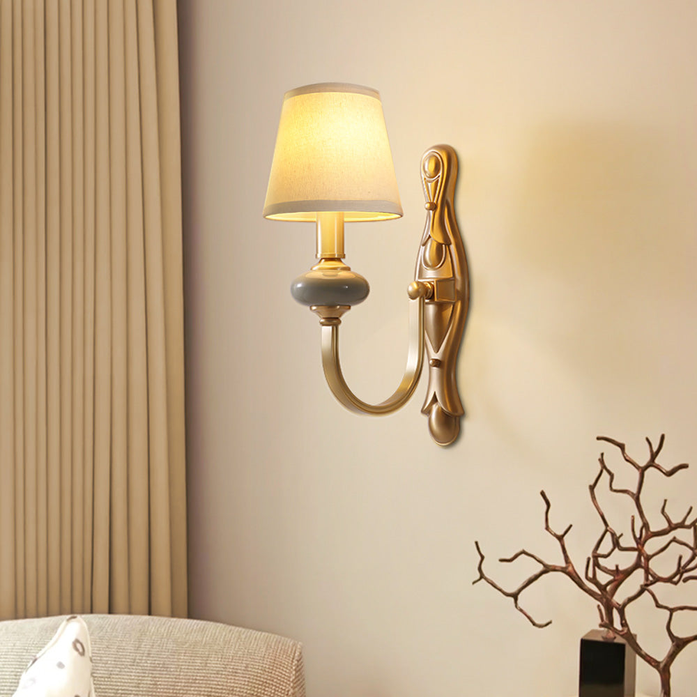 White Clip-On Linen Lamp Shades 4"×7"×6", Fabric Replacement Shades for Wall Sconces & Chandeliers