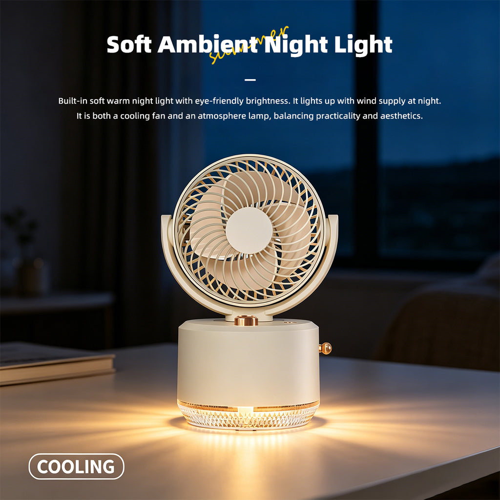 Misting Fan with 300ml Water Tank, Battery Operated Small Powerful USB Desk Fan with LED Color Lights,Portable Fan Rechargeable - Ideal for Outdoor Camping, Makeup, Home and Office Use (White)
