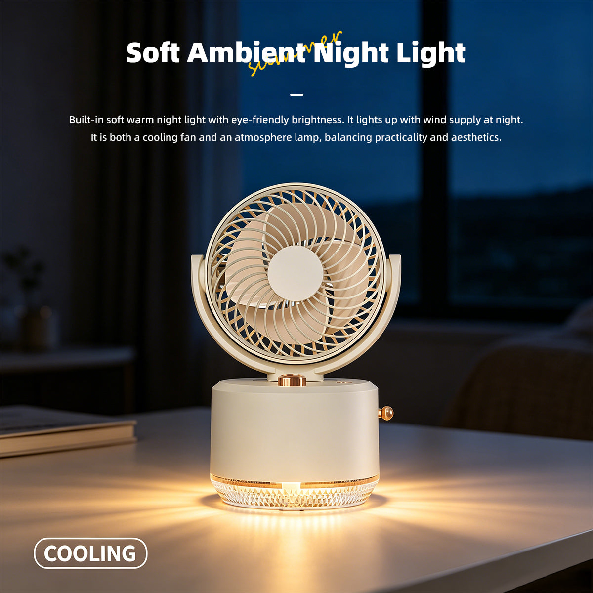 Misting Fan with 300ml Water Tank, Battery Operated Small Powerful USB Desk Fan with LED Color Lights,Portable Fan Rechargeable - Ideal for Outdoor Camping, Makeup, Home and Office Use (White)