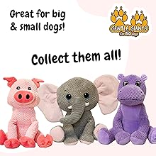 ZippyPaws Plush Pig Dog Toy | Heavy Duty Dog Toys for Dog Enrichment Toys for Large Dogs | Dog Toys Without Squeakers