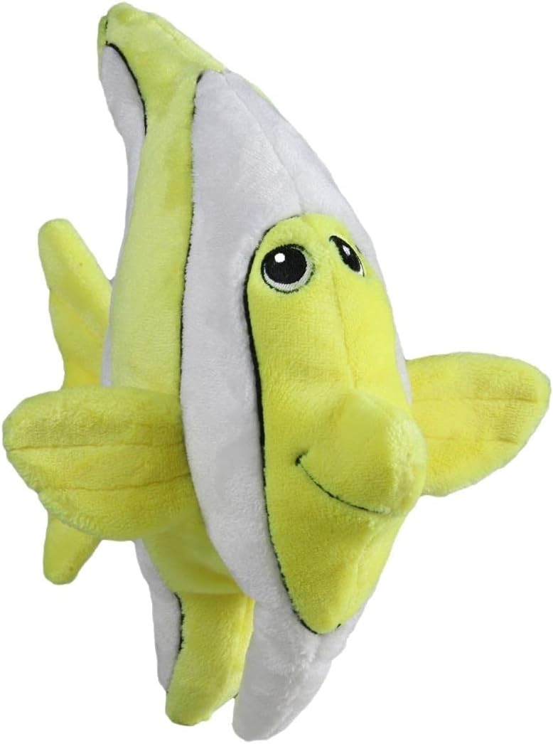 Snuggle Puppy Tender-Tuffs - Angelfish Plush Toy for Big Dogs - Puncture Resistant Squeaker - Durable Stuffed Animal Plush to Keep Them Busy