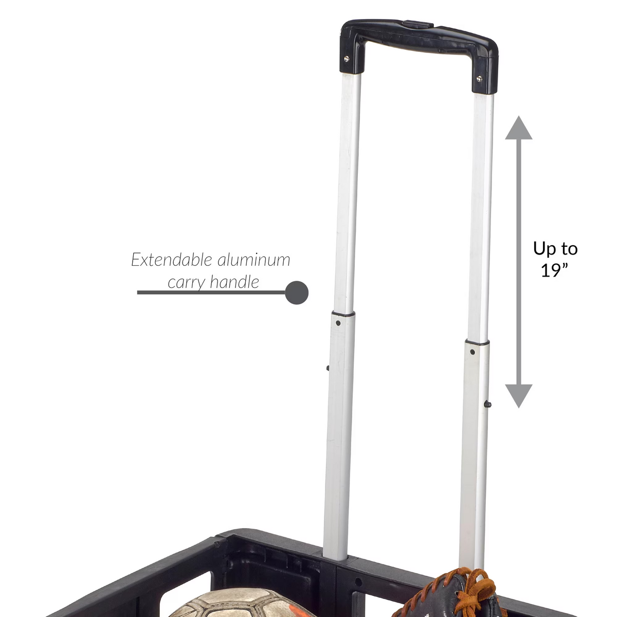 AEELLEEA Portable Folding Rolling Shopping Cart, Collapsible Plastic Utility Trolley with Extendable Handle, 55lbs Capacity for Grocery Office Storage