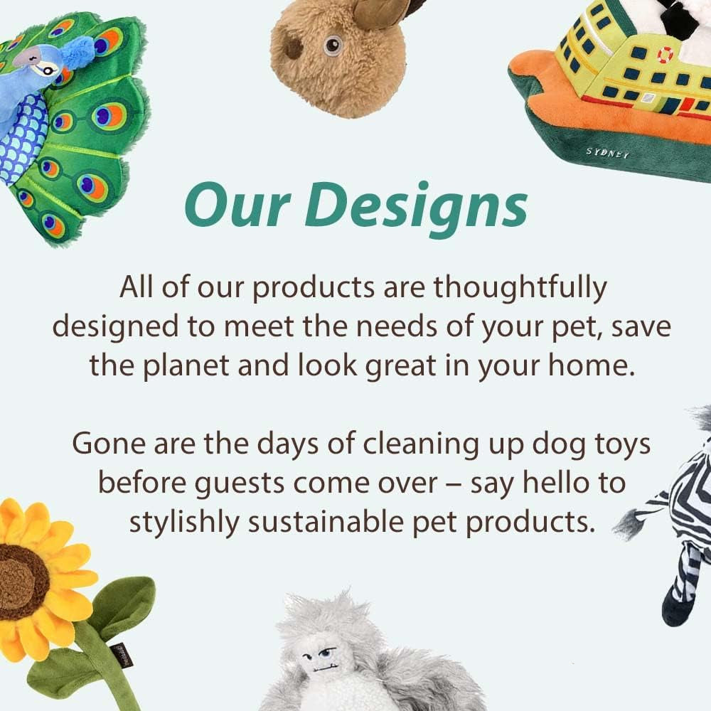 ZippyPaws Dog Toys - Love Bug Valentine's Day Themed Durable Squeaker Chew Toys, Great for Puppies & Small, Medium, Large Dogs - Machine Washable, Recycled Materials
