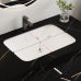 Black Marble Bathroom Vanity with Sink, Modern Freestanding Cabinet, Black Marble Top with White Basin, Doors and 2 Drawers, Gold Handles
