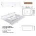 31 Inch Bathroom Vanity Top with Sink, White Marble Look Countertop with Undermount Rectangular Sink and 4 Inch Backsplash