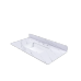 43 Inch Bathroom Vanity Top with Undermount Rectangle Sink, White Marble Engineered Stone Countertop 3-Hole with 4 Inch Backsplash