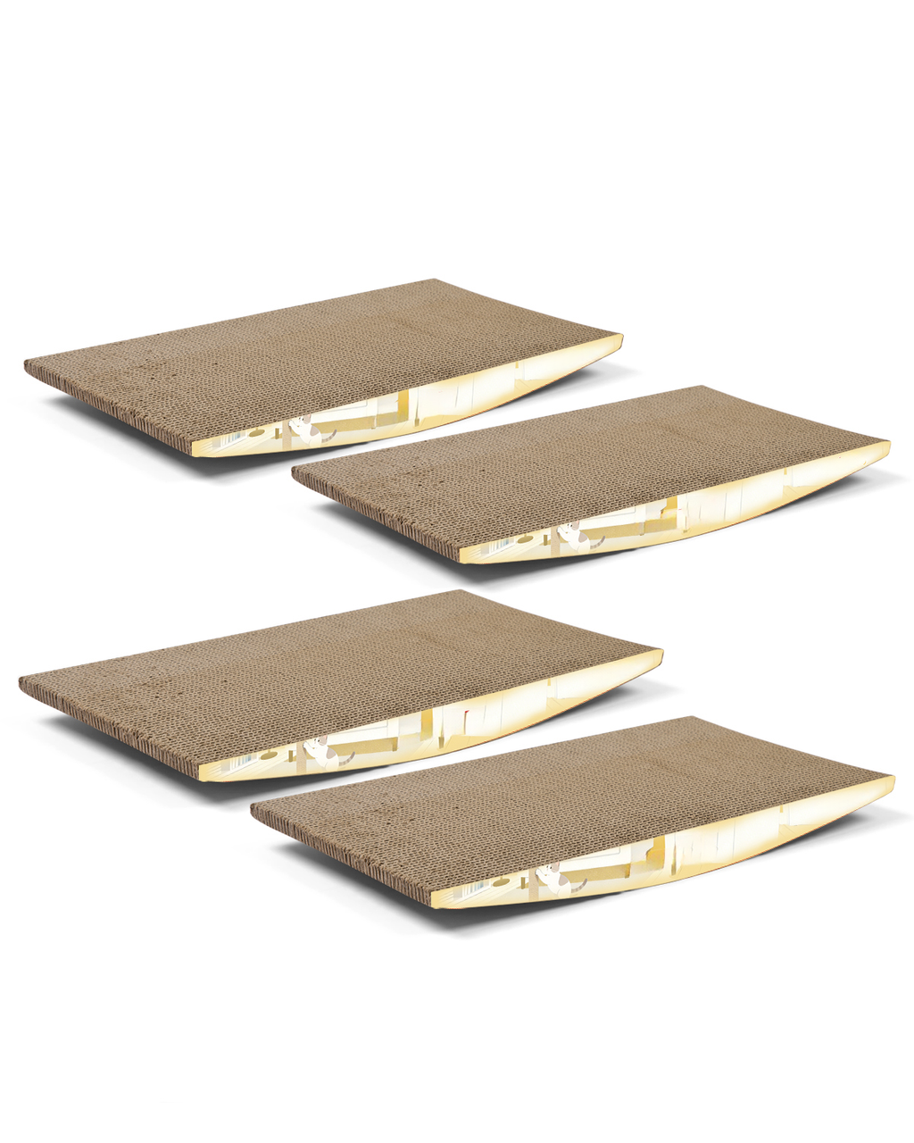 Replacement Cat Scratching Pad for Cat Tree Pedal Hammock, Double‑Sided Wear‑Resistant Cardboard Cat Scratcher Refill