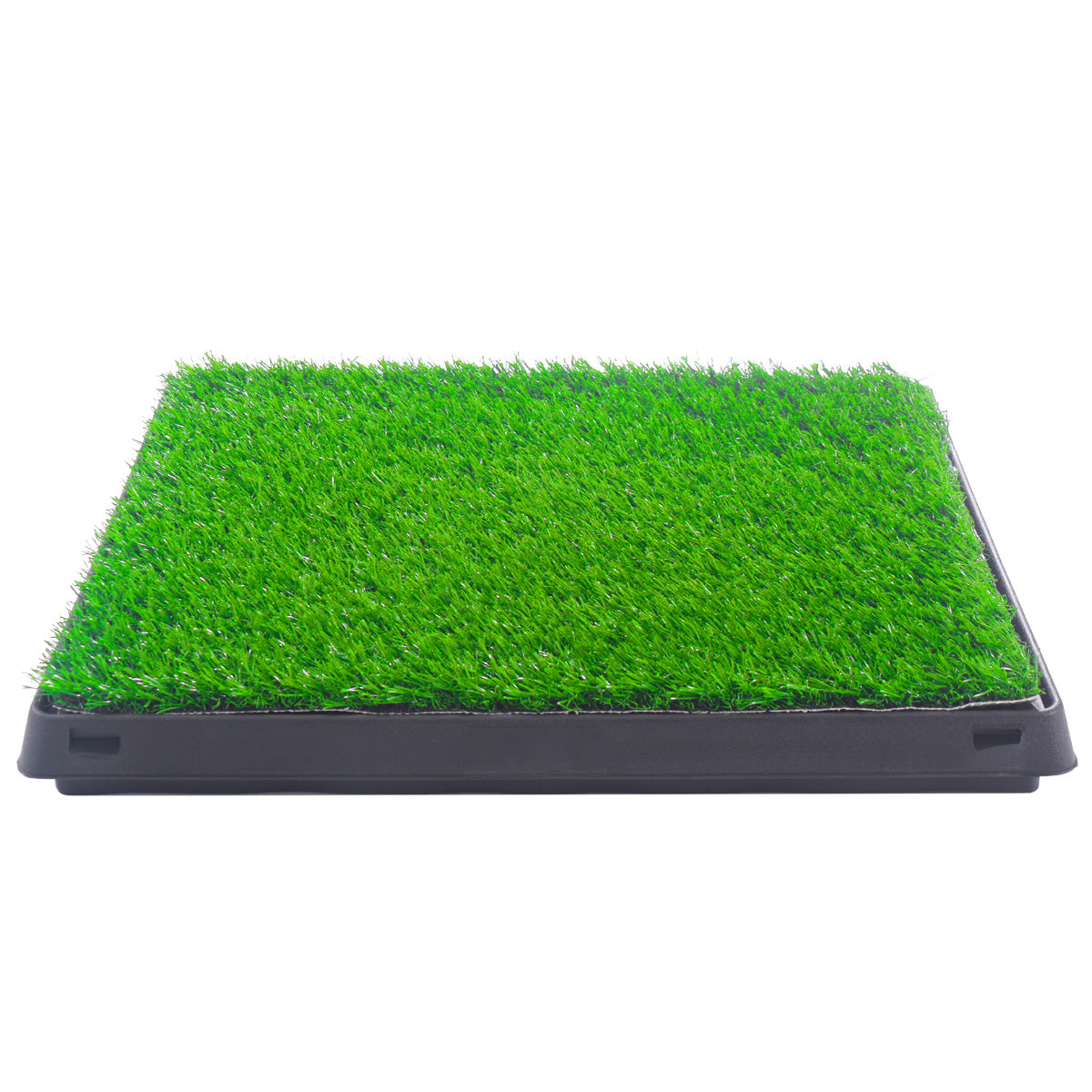 Dog Grass Pad with Tray, Washable Reusable Artificial Turf Pee Pad, Indoor Pet Toilet for Small Medium Dogs，25" x 20"