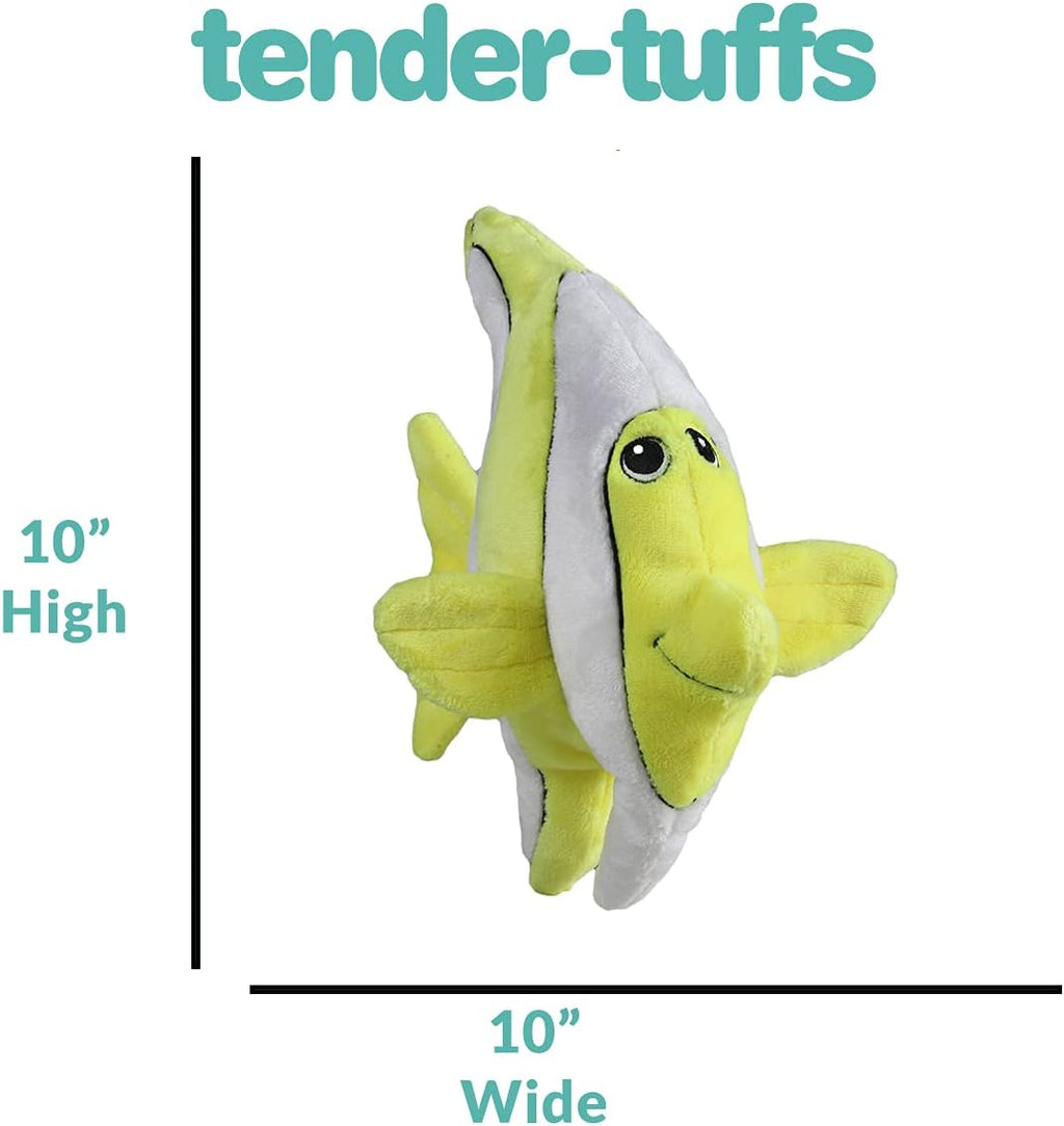 Snuggle Puppy Tender-Tuffs - Angelfish Plush Toy for Big Dogs - Puncture Resistant Squeaker - Durable Stuffed Animal Plush to Keep Them Busy